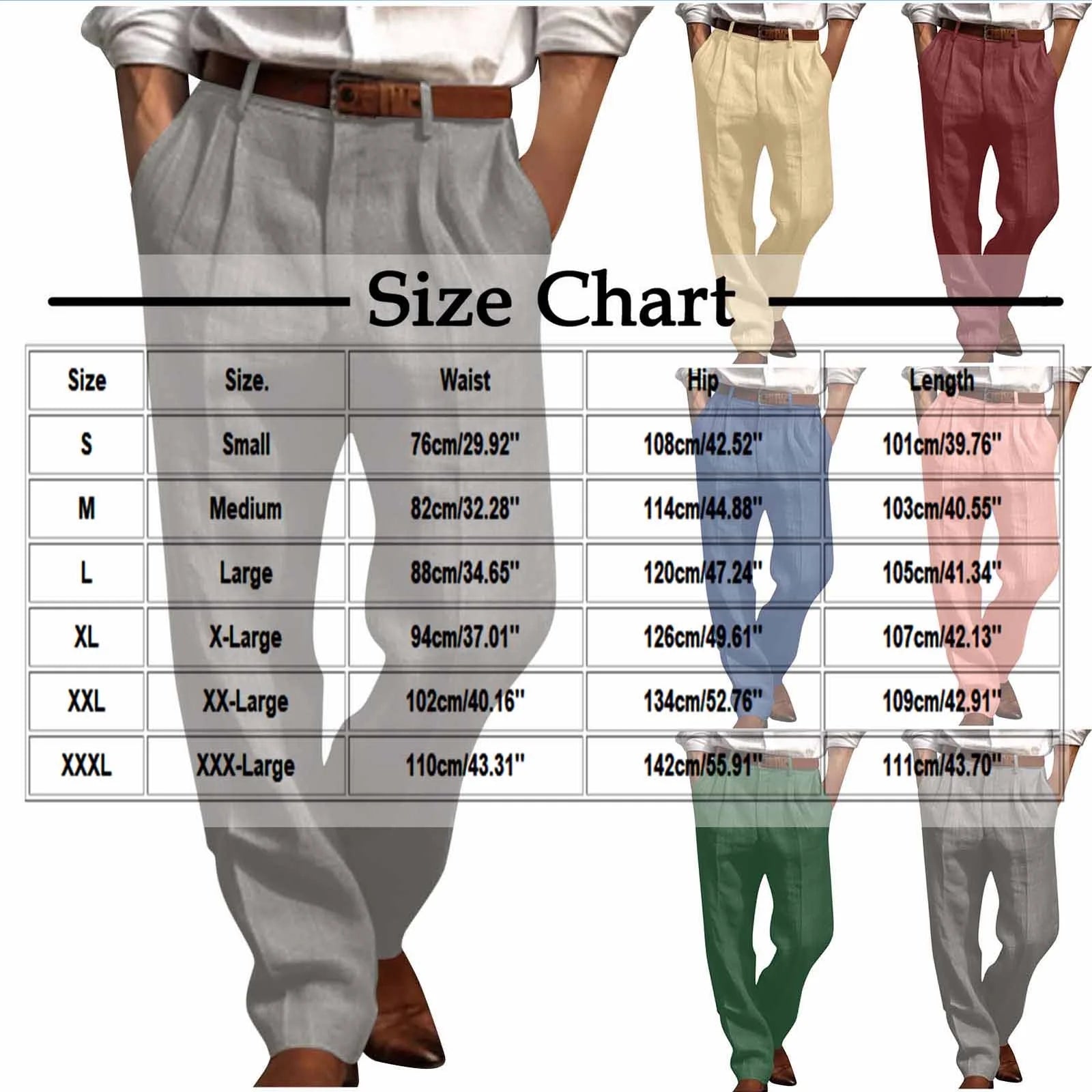 Cotton Linen Pants for Men Pleated Front Trouser Straight Leg Suit Trousers Solid Color Office Trouser Lightweight Linen Pant
