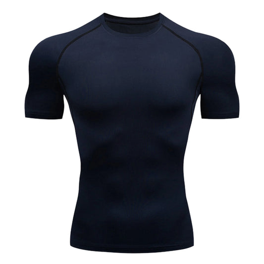 Athletic Workout Shirts for Men, Mens Summer Leisure Sports T Shirt Fashion Lapel 3D Gradient Short Sleeved round Neck T Shirt Men Compression Shirt Men, Mens Shirts Blue XXXL