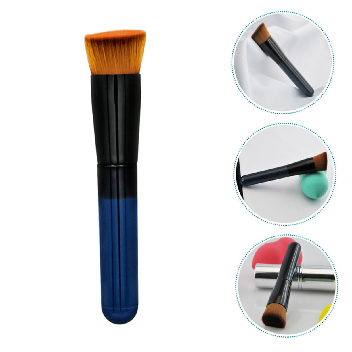 Fluffy Beauty Brush Face Brush Inspired Foundation Makeup Sponge Angled Flat Head