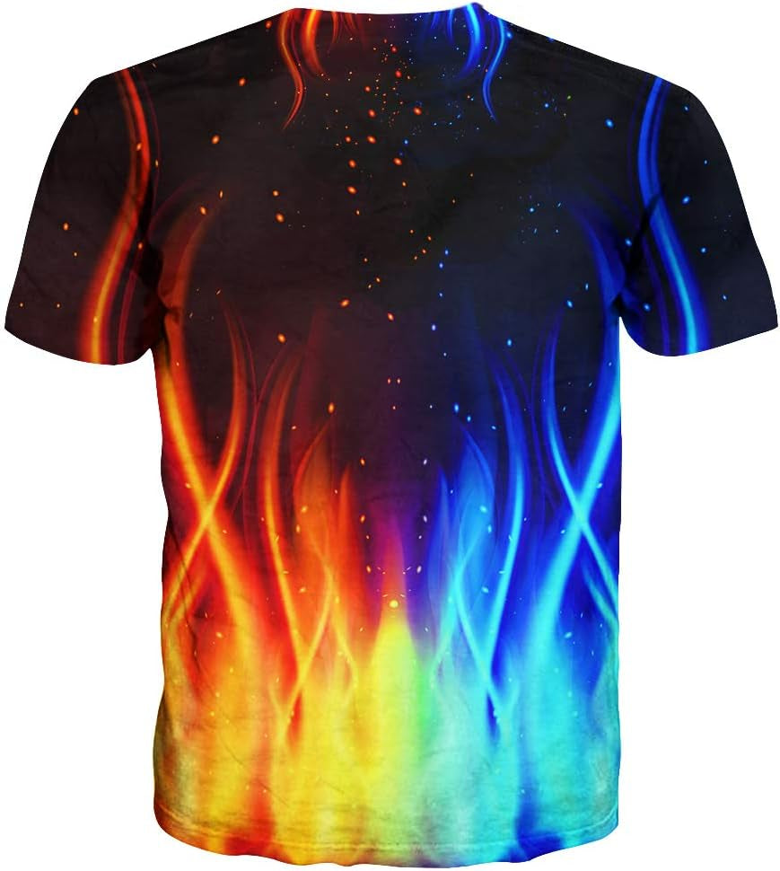 Unisex Stylish 3D Printed Shirts Short Sleeve Graphic T-Shirts Tops Tees for Men and Women