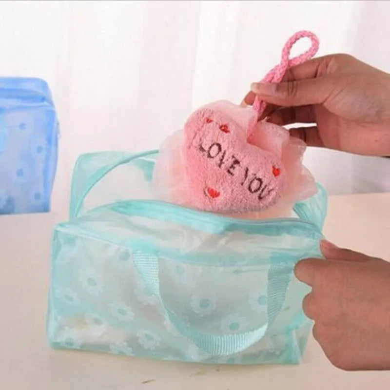 5Pcs Transparent Toiletry Packaging Travel Cosmetic Bag Waterproof Travel Bagtoiletry Bag Portable Travel Business Beachbag