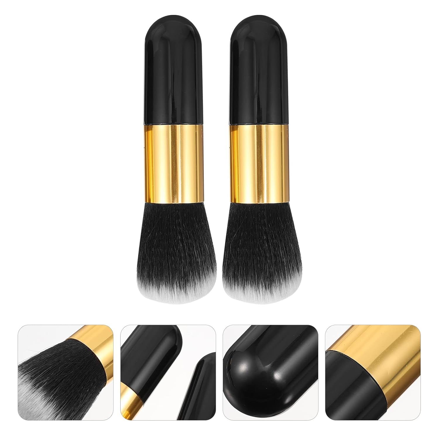2Pcs Makeup Brush Foundation Brush Cosmetics Makeup Powder Foundation Cosmetics Foundation Blush Women Cosmetics Blush Tool