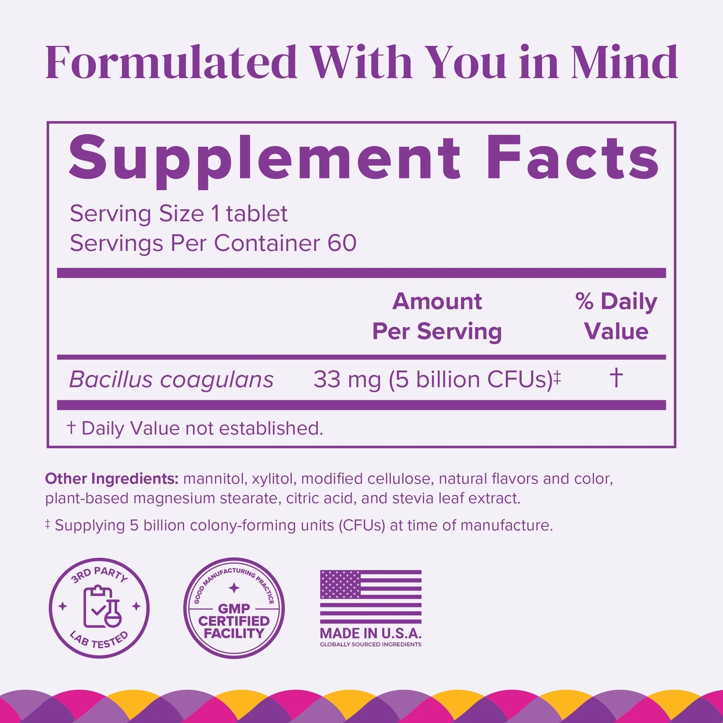 Bariatric Probiotics for Digestive Health Support, 60 Fast-Dissolving Tablets, Post Weight Loss Surgery Patients, Cherry Flavored Dietary Supplements