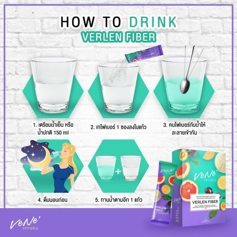 10X Verlen Fiber Premium Detox Dietary Supplements Reduce Belly Weight Loss