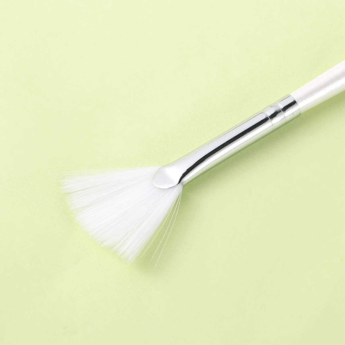 Fan 3Pcs Facial Soft Facial Mask Applicator Mask Long Handle Fan Shape Mask Diy Soft Makeup Cosmetic Tools for Peel Mask Makeup Facial Brush