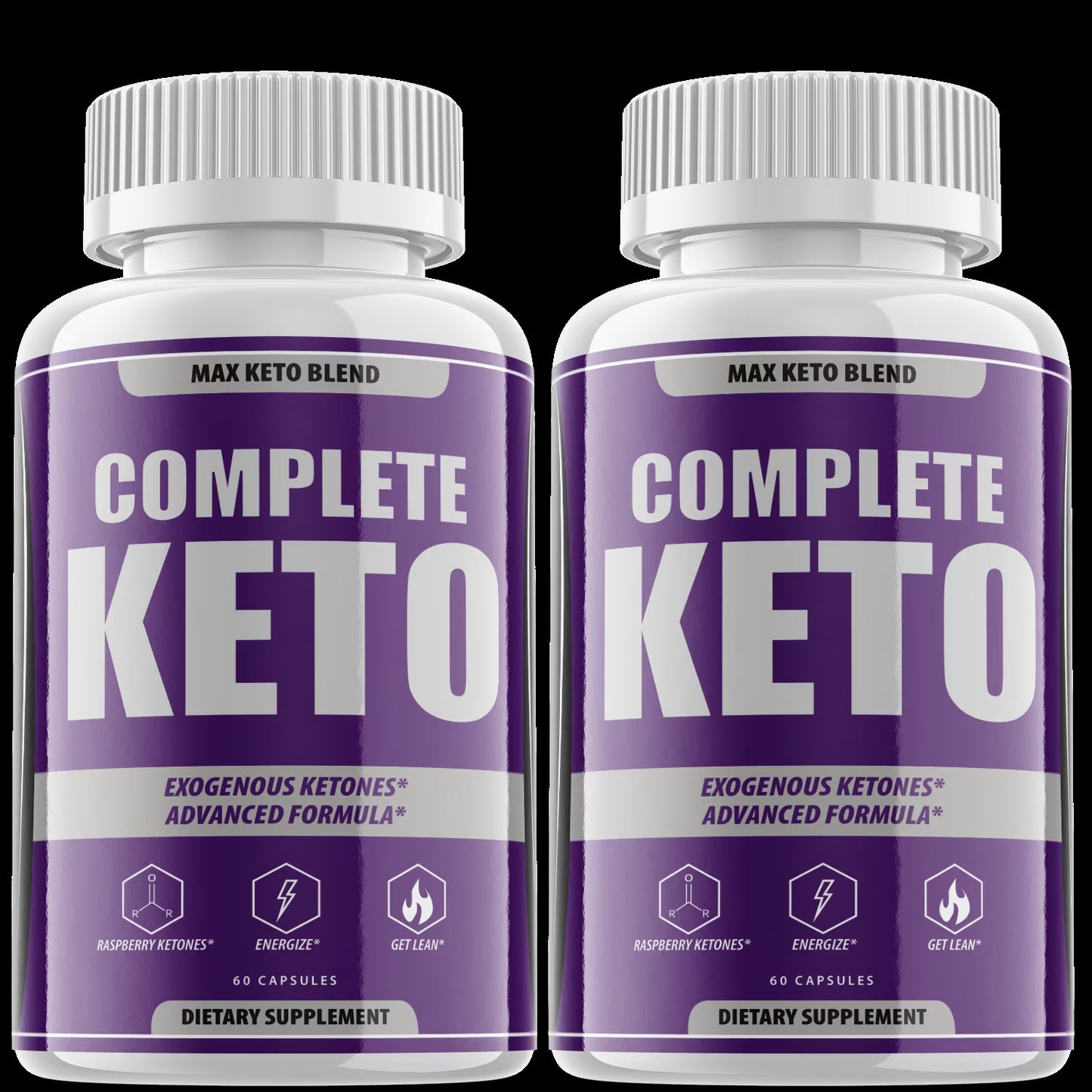 (2 Pack) Complete Keto - Keto Complete Diet Pills Capsules Supplement, Complete Ketogenic Diet for Beginners, Ketones Slim Pills for Energy, Focus - Ketones for Men Women - 120 Capsules