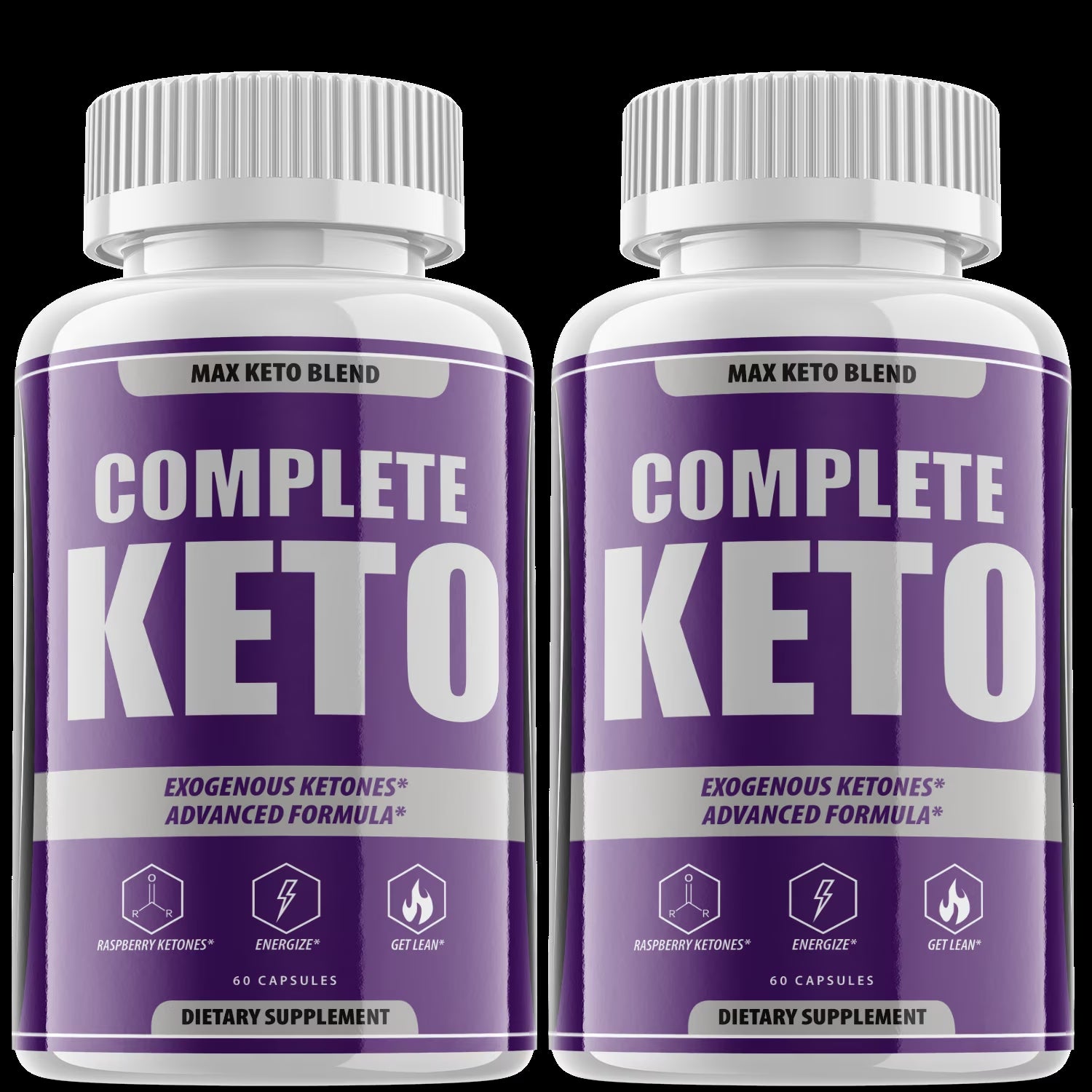 (2 Pack) Complete Keto - Keto Complete Diet Pills Capsules Supplement, Complete Ketogenic Diet for Beginners, Ketones Slim Pills for Energy, Focus - Ketones for Men Women - 120 Capsules
