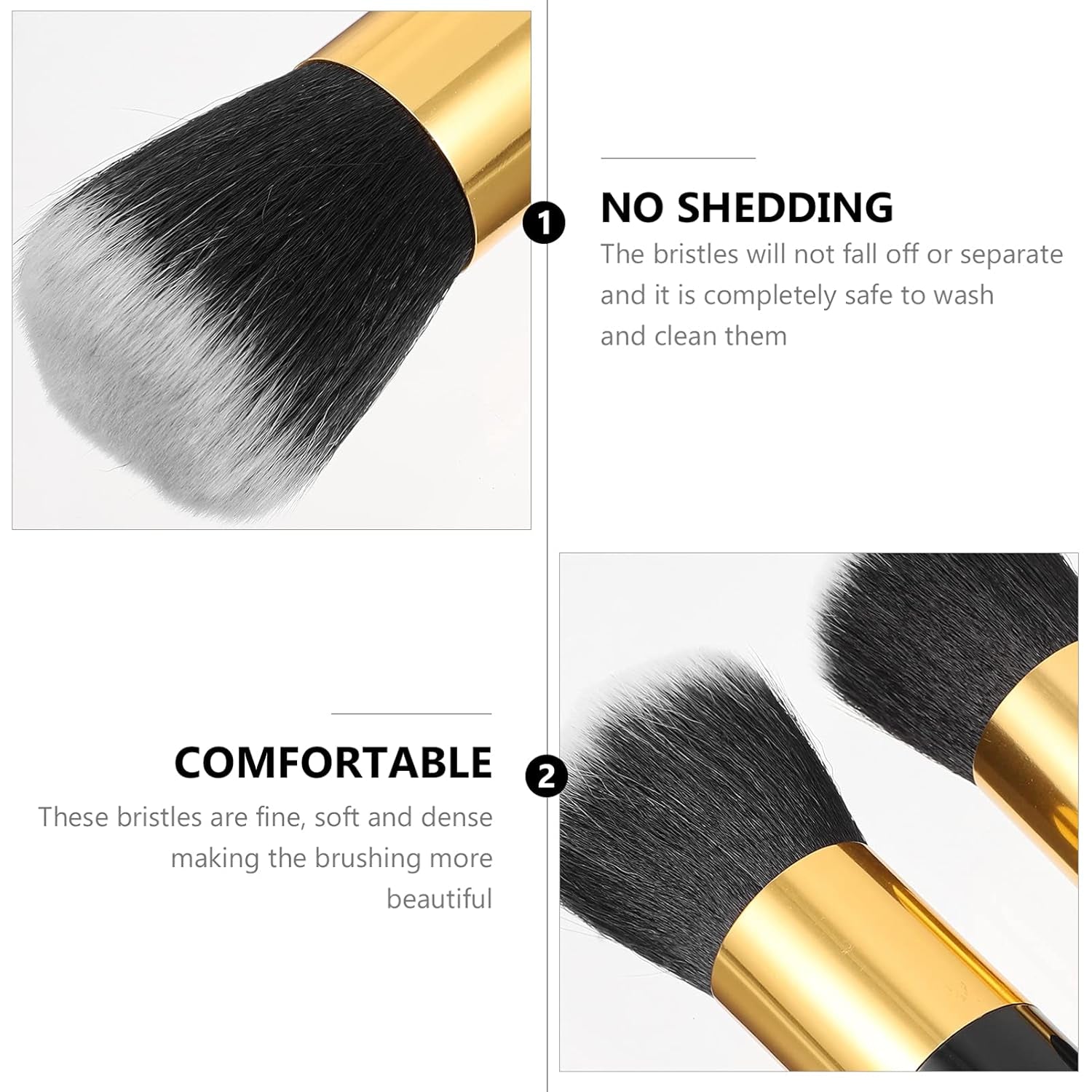2Pcs Makeup Brush Foundation Brush Cosmetics Makeup Powder Foundation Cosmetics Foundation Blush Women Cosmetics Blush Tool