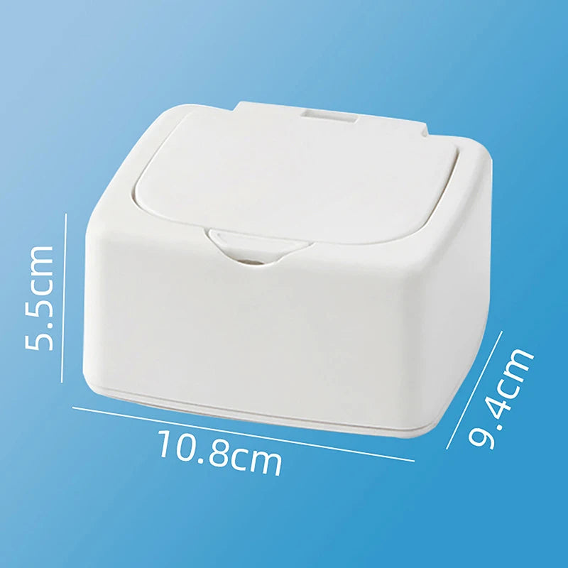 Kawaii Cartoon Desk Organizer Box Button Cosmetics Storage Box with Lid Mini Jewelry Organizer Cosmetics Makeup Container