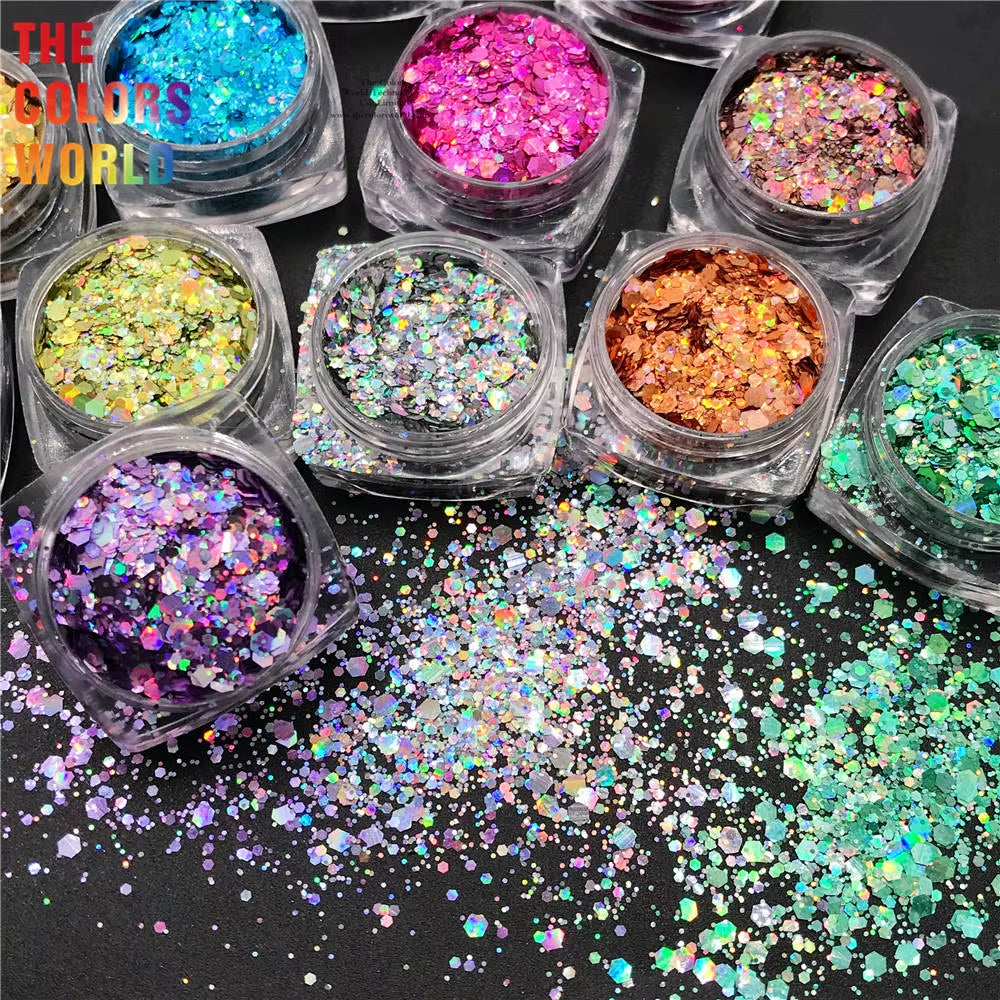 TCT-867 Organic Biodegradable for Cosmetics Non-Toxic Chunky Glitter Nail Art Makeup Body and Hair Crafts Face and Body Painting