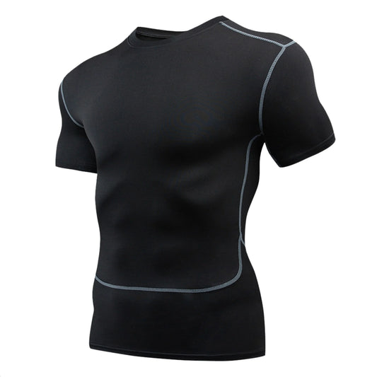 Athletic Workout Shirts for Men, Mens Summer Leisure Sports T Shirt Fashion Lapel 3D Gradient Short Sleeved round Neck T Shirt Men Compression Shirt Men, Mens Shirts Black XL