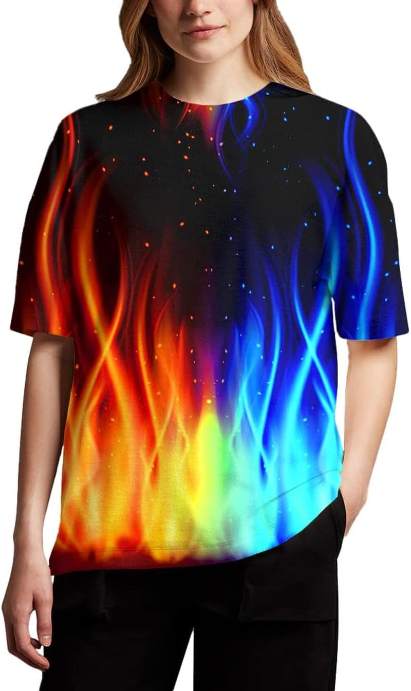 Unisex Stylish 3D Printed Shirts Short Sleeve Graphic T-Shirts Tops Tees for Men and Women