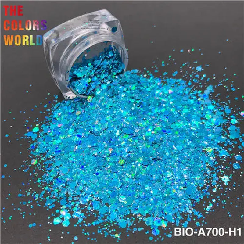 TCT-867 Organic Biodegradable for Cosmetics Non-Toxic Chunky Glitter Nail Art Makeup Body and Hair Crafts Face and Body Painting