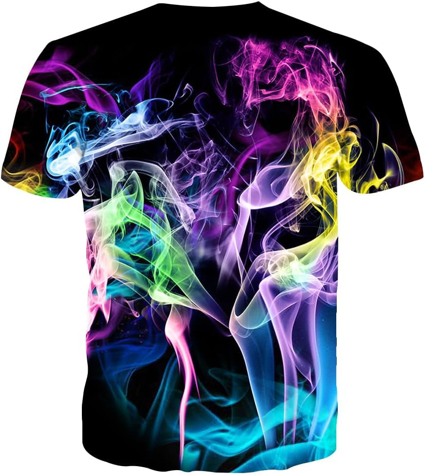 Unisex Stylish 3D Printed Shirts Short Sleeve Graphic T-Shirts Tops Tees for Men and Women