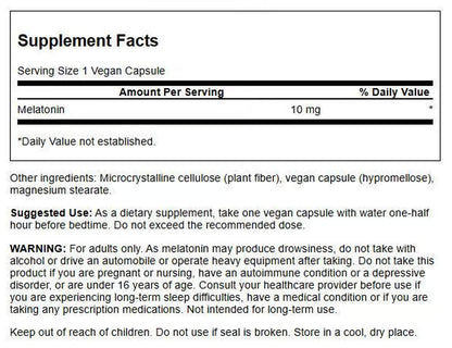 Swanson Dietary Supplements Triple Strength Melatonin 10 Mg Capsule 60Ct