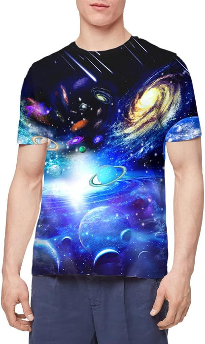 Unisex Stylish 3D Printed Shirts Short Sleeve Graphic T-Shirts Tops Tees for Men and Women