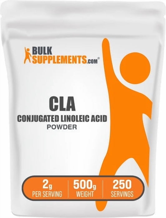 Bulksupplements Conjugated Linoleic Acid Powder - CLA Supplements - Dietary Supplement, Gluten Free, 2G per Serving, 500G (1.1 Lbs)