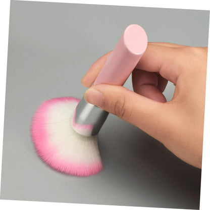 1Pc Portable Makeup Brush Multi-Function Blusher Brush Fluffy Nylon Fiber for Cheek Highlighter