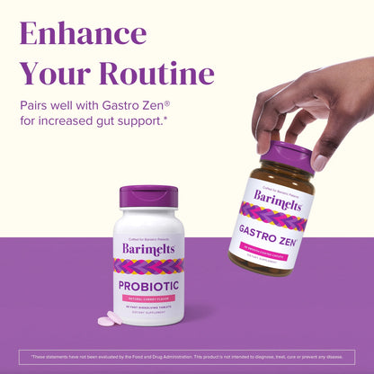 Bariatric Probiotics for Digestive Health Support, 60 Fast-Dissolving Tablets, Post Weight Loss Surgery Patients, Cherry Flavored Dietary Supplements