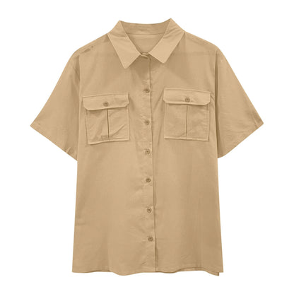 Mens Short Sleeve Classic Shirts Fishing Casual Regular-Fit Button-Up Collared Plaid Double Pocket Dress Shirt Top Tees Blouses Men Short Sleeve Shirts Button up Clearance Beach Wedding Shirt M-5XL
