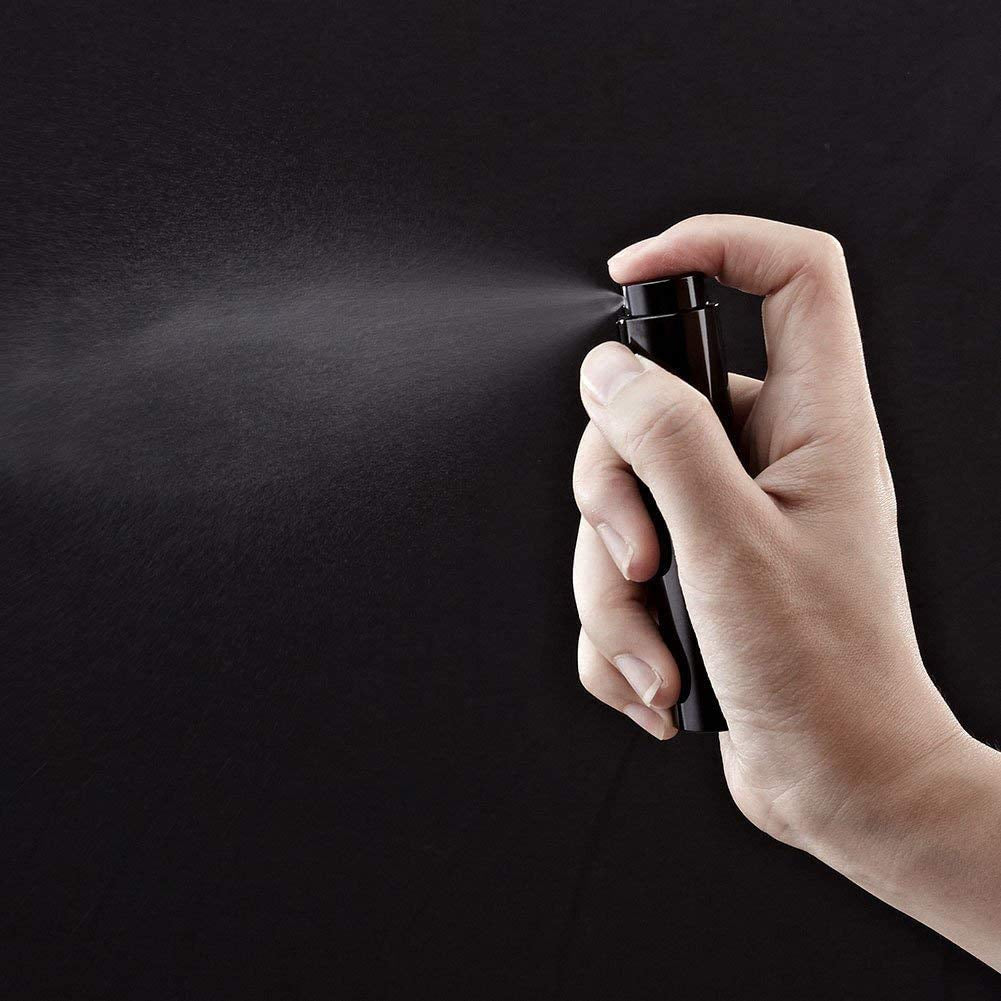 8ML Atomizer Perfume Spray Bottle for Travel (3 PCS) Empty Cologne Dispenser, Portable Sprayer for Men and Women (Black, Silver, Pink)