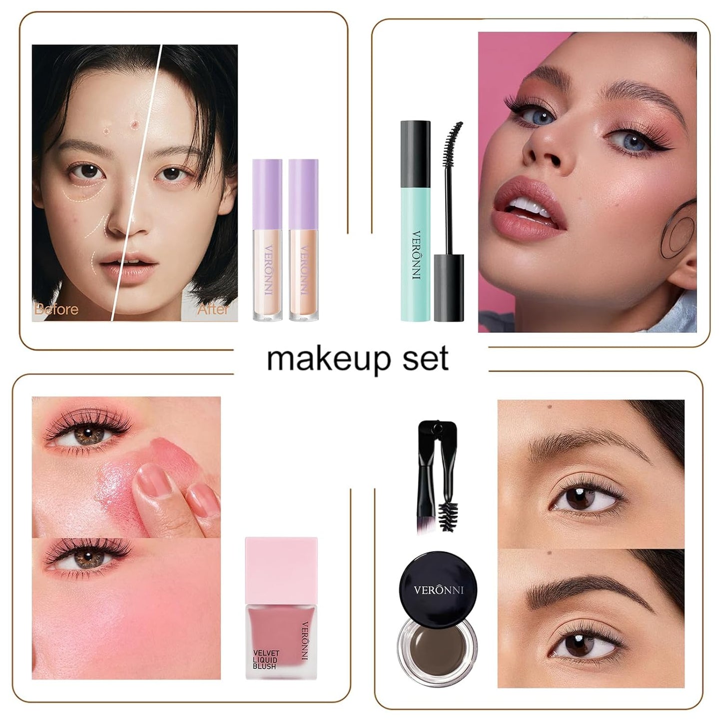 Makeup Set,All in One Makeup Kit for Women Full Kit,Multipurpose Women'S Makeup Sets,Beginners and Professionals Alike,Easy to Carry (Kit 011 (22Pcs))