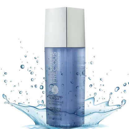 Precious Sapphires Diamond-Infused Pore Refining Tonique | All Natural Toner Gently Removes Makeup & Residue | Chamomile, Honey, & Cucumber Extracts for Soothing Refreshment - 150Ml