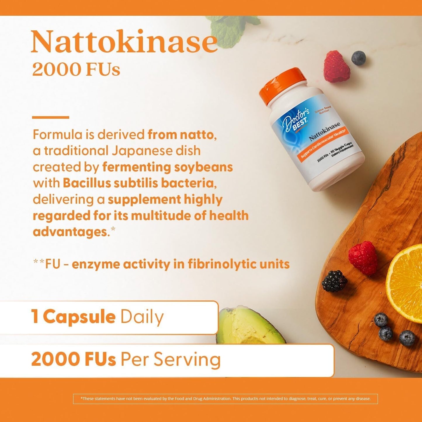 Doctor'S Best Nattokinase, 2,000 Fus, Veggie Caps, Dietary Supplements