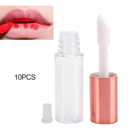 10Pcs Empty Lip Gloss Tubes Containers , Lip Gloss Tubes , Empty Lip Gloss Tubes , Clear Mini Refillable Lip Balm Bottles and Transfer Pipettes for Lip Samples Travel Split Charging Personally Constructed Makeup