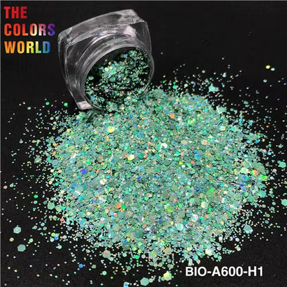 TCT-867 Organic Biodegradable for Cosmetics Non-Toxic Chunky Glitter Nail Art Makeup Body and Hair Crafts Face and Body Painting