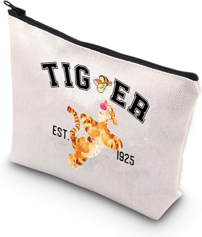 Animal Gift Cartoon Fans Gift Cartoon Love Gift Tiger St Patricks Day Zipper Pouch Makeup Bag (TIGGER)