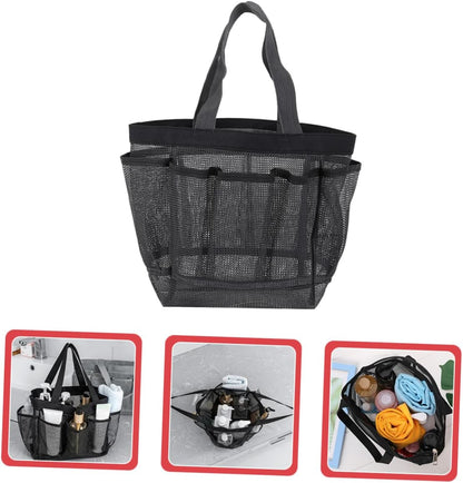 Fishing Gear 5Pcs Storage Mesh Bag Tote Bag Playset Mesh Cosmetic Bag Hanging Bag Beach Sand Bag Organizer Toiletry Bag Multi-Function Makeup Bag Makeup Container Dog Net