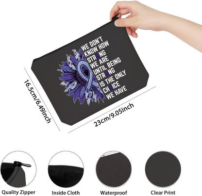 Colorectal Surgery Makeup Bag Colorectal Ribbon Gift for Patients Colon Cancer Gift Cancer Care Gift (WE DON'T)