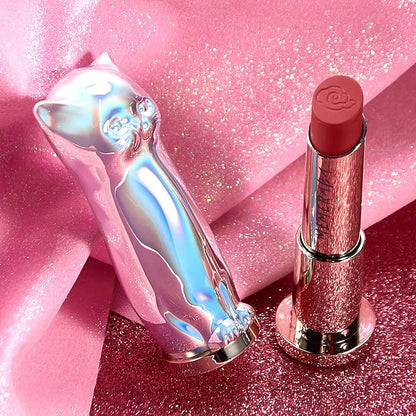 2025 Cute Catmatte Lipstick Long Lastingkorean Cosmetics Lipsticks Nude Makeup Lip Cosmetics Velvet Red Waterproof Lipstick
