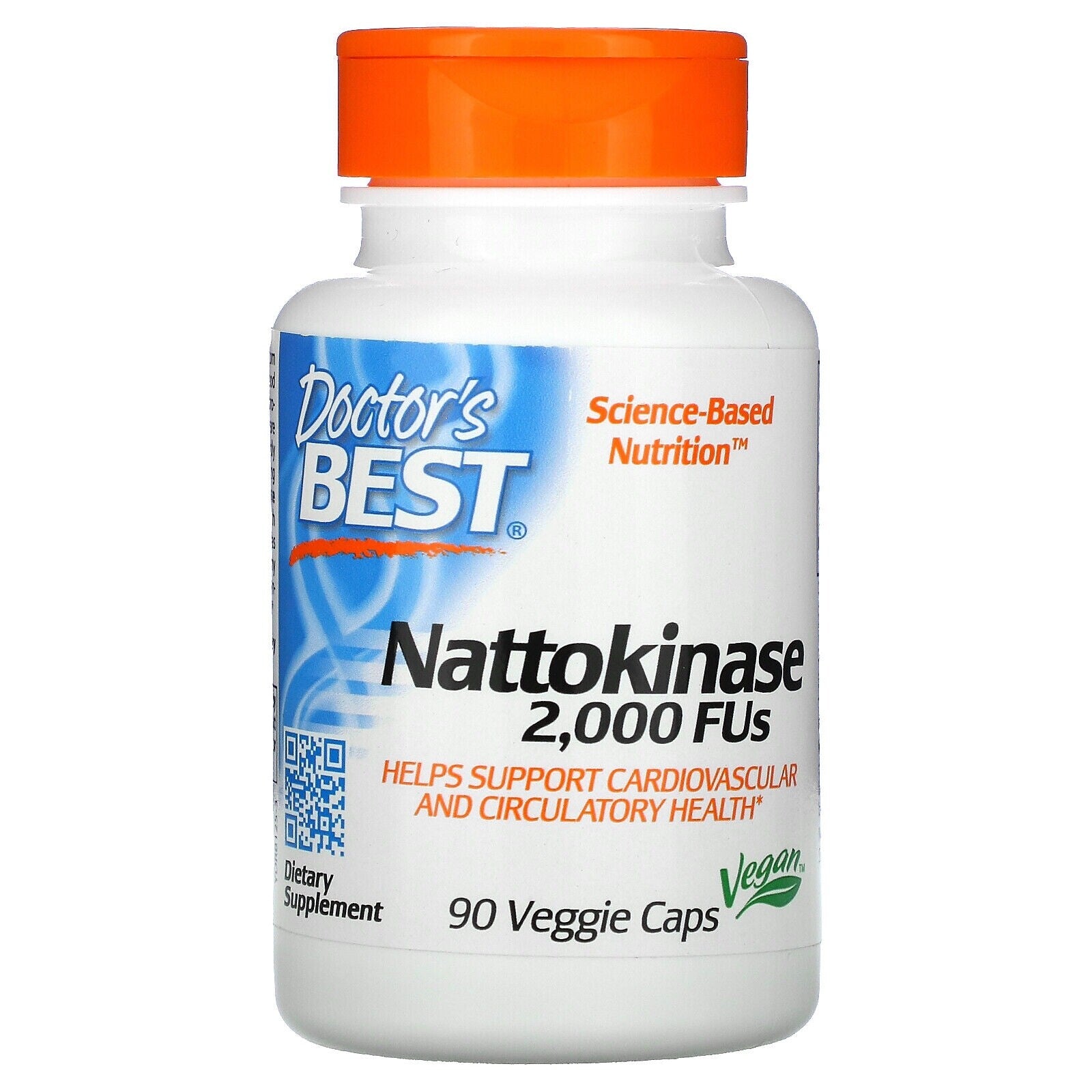 Doctor'S Best Nattokinase, 2,000 Fus Dietary Supplements 90 Veg Caps 11/2026