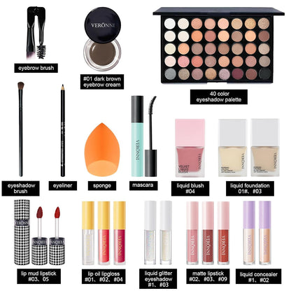 Makeup Set,All in One Makeup Kit for Women Full Kit,Multipurpose Women'S Makeup Sets,Beginners and Professionals Alike,Easy to Carry (Kit 011 (22Pcs))