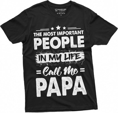 Mens Papa T Shirt Most Important People Call Me Papa Fathers Day Tshirt