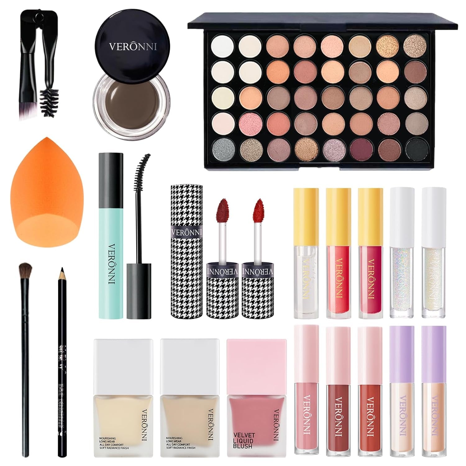 Makeup Set,All in One Makeup Kit for Women Full Kit,Multipurpose Women'S Makeup Sets,Beginners and Professionals Alike,Easy to Carry (Kit 011 (22Pcs))