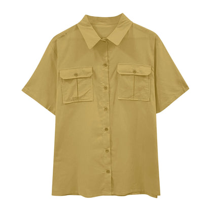 Mens Short Sleeve Classic Shirts Fishing Casual Regular-Fit Button-Up Collared Plaid Double Pocket Dress Shirt Top Tees Blouses Men Short Sleeve Shirts Button up Clearance Beach Wedding Shirt M-5XL
