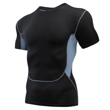 Athletic Workout Shirts for Men, Mens Summer Leisure Sports T Shirt Fashion Lapel 3D Gradient Short Sleeved round Neck T Shirt Men Compression Shirt Men, Mens Shirts Dark Gray XXL