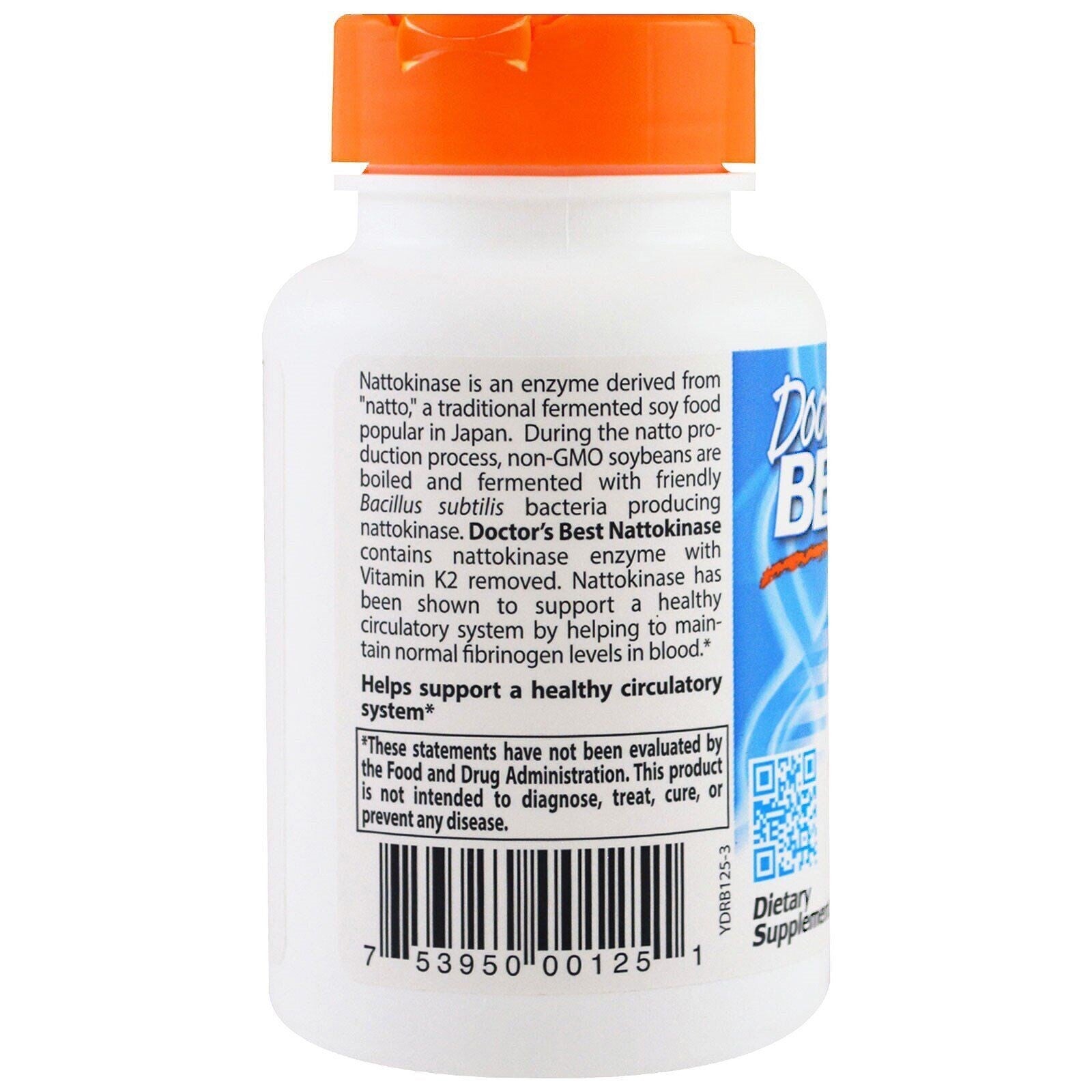 Doctor'S Best Nattokinase, 2,000 Fus Dietary Supplements 90 Veg Caps 11/2026