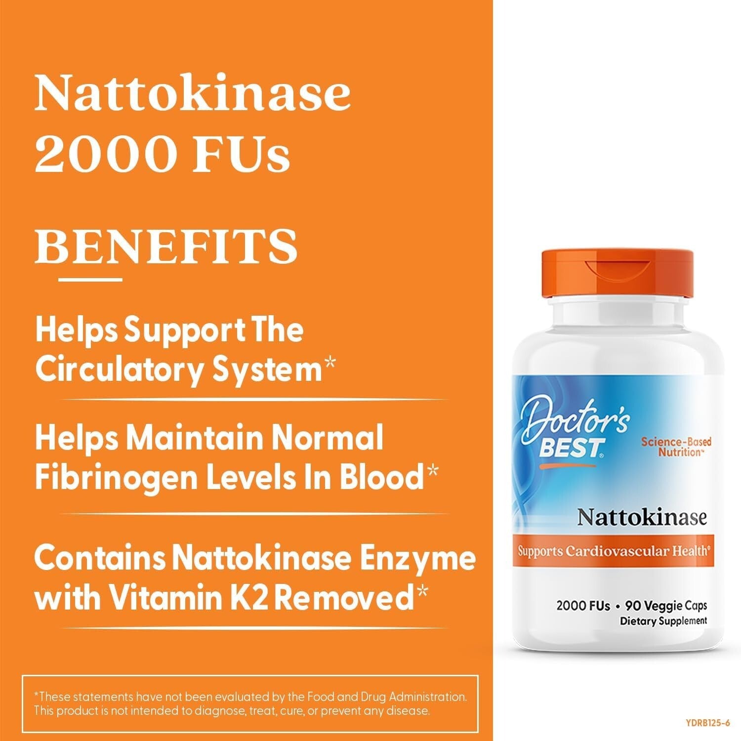 Doctor'S Best Nattokinase, 2,000 Fus, Veggie Caps, Dietary Supplements
