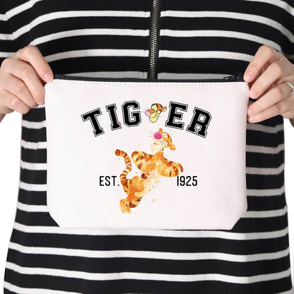 Animal Gift Cartoon Fans Gift Cartoon Love Gift Tiger St Patricks Day Zipper Pouch Makeup Bag (TIGGER)