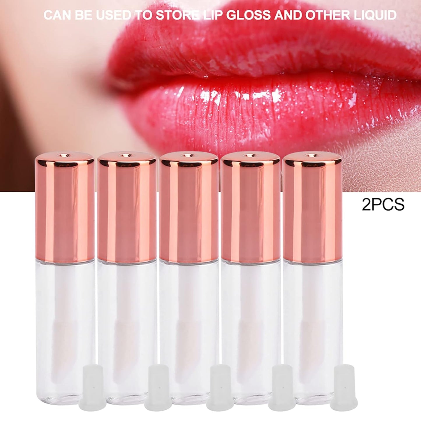10Pcs Empty Lip Gloss Tubes Containers , Lip Gloss Tubes , Empty Lip Gloss Tubes , Clear Mini Refillable Lip Balm Bottles and Transfer Pipettes for Lip Samples Travel Split Charging Personally Constructed Makeup