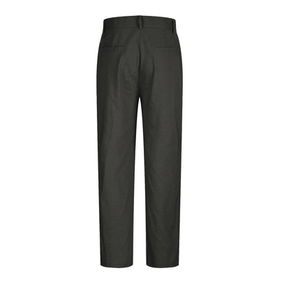 Cotton Linen Pants for Men Pleated Front Trouser Straight Leg Suit Trousers Solid Color Office Trouser Lightweight Linen Pant