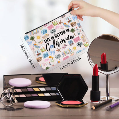 California Vacation Gift California Gift for Women Life Is Better in California Makeup Bag California Souvenirs (Better in California)