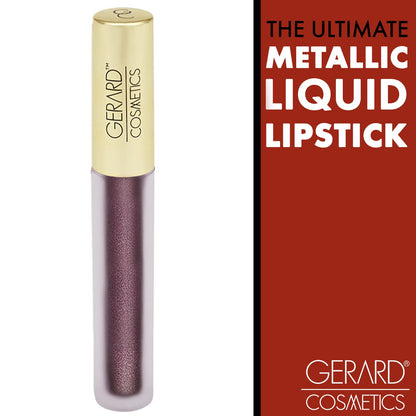 Metal Matte Liquid Lipstick Underworld, Grey Purple Lipstick with Matte Metal Finish, Long Lasting Lipstick with Hydrating Ingredients, Super Pigmented Opaque Lip Color