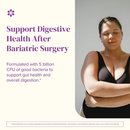 Bariatric Probiotics for Digestive Health Support, 60 Fast-Dissolving Tablets, Post Weight Loss Surgery Patients, Cherry Flavored Dietary Supplements