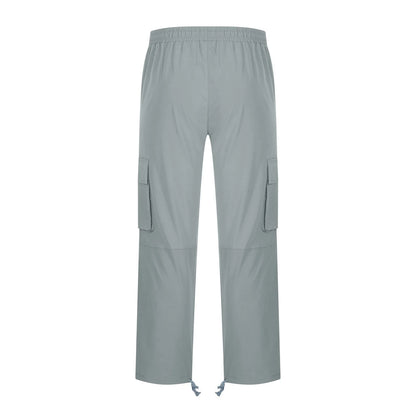 Cargo Pants for Men Relaxed Fit Causal Slim Beach Work Streetwear Khaki Baggy Pants with Zipper Pockets