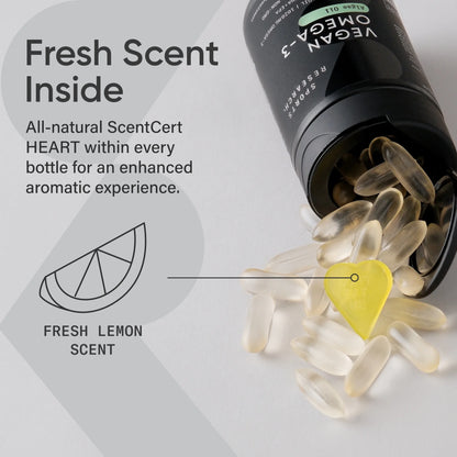 ® Highest Levels of Vegan Omega 3 DHA & EPA Softgel Fatty Acids (Carrageenan Free)